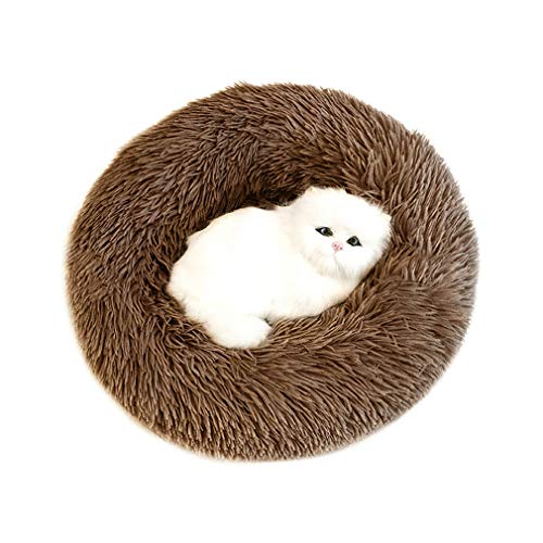 Sunnykud Deluxe Haustierbett Rundes Plüsch Bett für Haustiere in Doughnut-Form Hundebett Katzenbett Flauschig Weich Hundekissen Hundesofa Wasserfeste Unterseite Katzensofa von Sunnykud