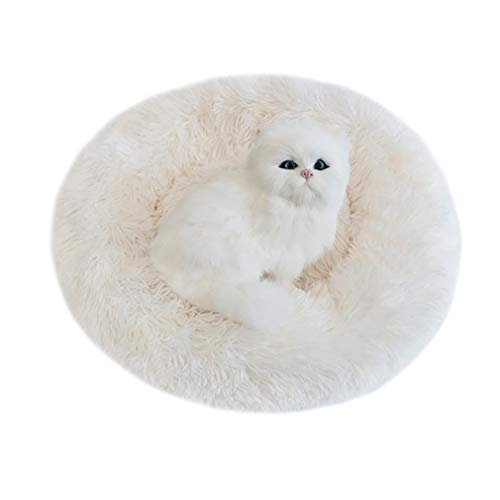 Sunnykud Deluxe Haustierbett Rundes Plüsch Bett für Haustiere in Doughnut-Form Hundebett Katzenbett Flauschig Weich Hundekissen Hundesofa Wasserfeste Unterseite Katzensofa von Sunnykud