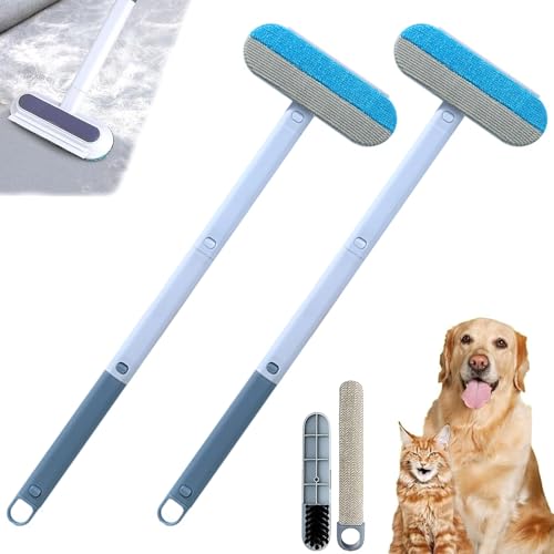 2 Stück Tierhaarentferner Multifunktion Langen Griff,4-In-1 Tierhaarentferner,Hunde und Katzenhaarentferner Wiederverwendbare,Pet Hair Remover für Katzen Und Hunde, Möbel, Kleidung, Teppiche von Sunshine smile