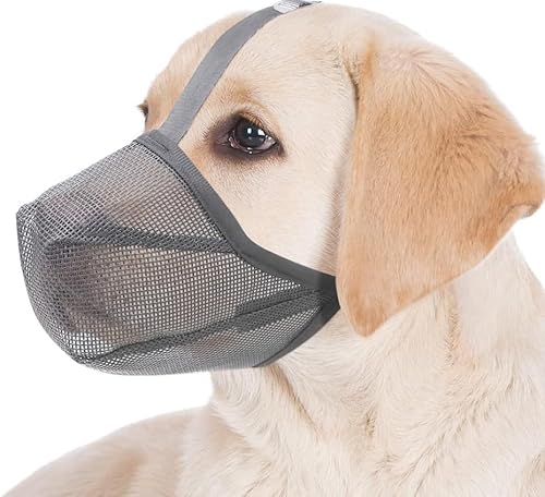 Maulkorb Mesh,Maulkorb für Hunde Abgerundete Mesh,Maulkorb Mittlere Hunde,Mesh Maulkorb Hund,Maulkorb Hund Verstellbar für Kleine Mittelgroße und Große,Verhindert Das BeißEn,Kauen von Sunshine smile