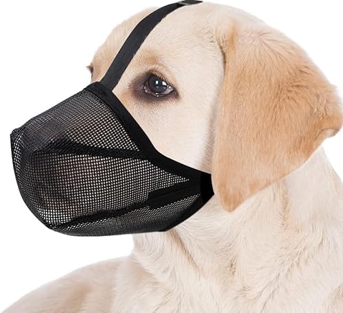 Maulkorb Mesh,Maulkorb für Hunde Abgerundete Mesh,Maulkorb Mittlere Hunde,Mesh Maulkorb Hund,Maulkorb Hund Verstellbar für Kleine Mittelgroße und Große,Verhindert Das BeißEn,Kauen von Sunshine smile