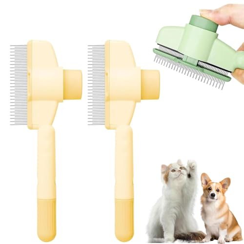 Selbstreinigender Flohkamm für Katzen,Haustier Hundebürste,Entfernt Unterwolle Hundebürste,Haustier Bürsten Katzenburste Selbstreinigend,Haar Entferner Haustierbürste Langhaar und Kurzhaar,Zupfbürste Selbstreinigender Flohkamm für Katzen,Haustier Hundebürste,Entfernt Unterwolle Hundebürste,Haustier Bürsten Katzenburste Selbstreinigend,Haar Entferner Haustierbürste Langhaar und Kurzhaar,Zupfbürste von Sunshine smile