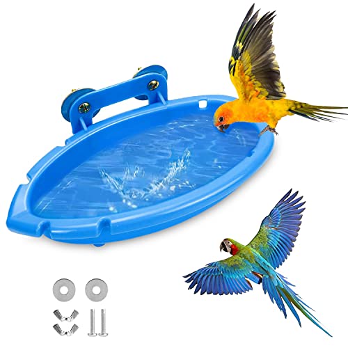 Sunshine smile Papagei Badewanne,Kleine Papagei Dusche Bad,Vogelbadewanne FüR KäFig,HäNgen Vogelbad Badewanne,Papageiendusche VogelkäFig ZubehöR,Papagei Badewanne Vogel,VogelkäFig-ZubehöR von Sunshine smile