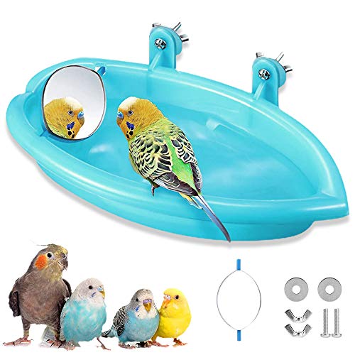 Sunshine smile Vogel Badewanne Mit Spiegel,Vogelkäfig Dusche Zubehör,Vogelspiegel-Badewanne,Badewanne für Vögel,Vogel Bad Badewanne Bad,Papagei Badewanne Vogelkäfig Zubehör Sunshine smile Vogel Badewanne Mit Spiegel,Vogelkäfig Dusche Zubehör,Vogelspiegel-Badewanne,Badewanne für Vögel,Vogel Bad Badewanne Bad,Papagei Badewanne Vogelkäfig Zubehör von Sunshine smile
