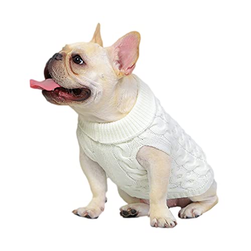 SunshineFace Haustier-Pullover, Strickpullover für den Winter, kaltes Wetter, Strickweste für kleine Hunde von SunshineFace