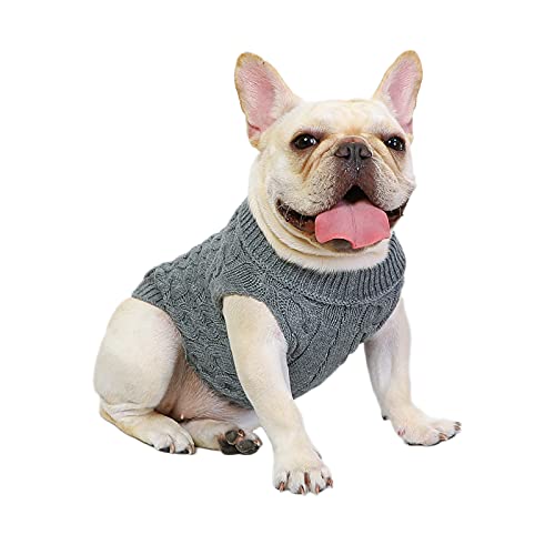SunshineFace Haustier-Pullover, Strickpullover für den Winter, kaltes Wetter, Strickweste für kleine Hunde von SunshineFace