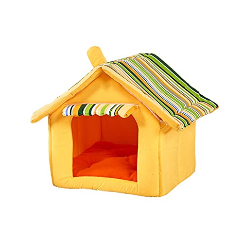 SunshineFace Haustierbett, Zelthaus, abnehmbar, waschbar, Haustierhöhle, warmer Schlafsack für Katzen und Hunde von SunshineFace