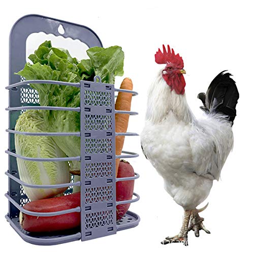 SunshineFace Hühnchen-Gemüsekorb Zusammenklappbarer Gemüse-Hängefutterautomat für Hühnerstall von SunshineFace