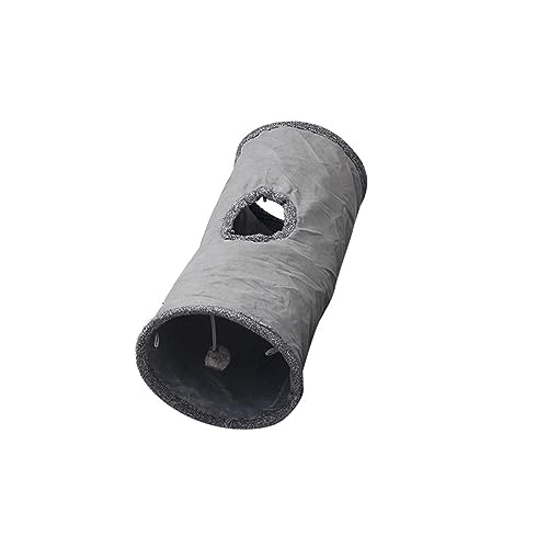 Sunydog Katzentunnel, Faltbar Katzentunnel, Katzen Katzentunnel Katzenröhre Katzenspielzeug für alle Katzen Kaninchen Welpen und Kleine Tiere 2 Höhlen (S-65 * 29CM) von Sunydog