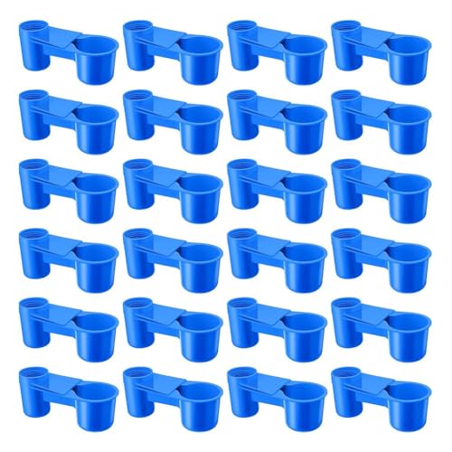 Suoumwa 24 Stück Vogeltränke, Futternäpfe, Wasserflaschen, Becher für Käfige, Ideal für Tauben, Flaschen, Hühner, Wachteln, Geflügel, Tränke, Blau Suoumwa 24 Stück Vogeltränke, Futternäpfe, Wasserflaschen, Becher für Käfige, Ideal für Tauben, Flaschen, Hühner, Wachteln, Geflügel, Tränke, Blau von Suoumwa