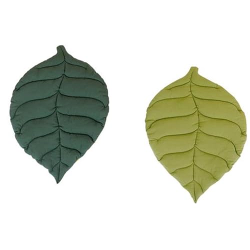 Suoumwa Bodenmatte für Haustiere, Aus Baumwolle, Verdickte Katzenmatte in Blattform, Hundehütte, Katzenkäfigmatte, Geschenk für Katzenliebhaber, Blattmatte Suoumwa Bodenmatte für Haustiere, Aus Baumwolle, Verdickte Katzenmatte in Blattform, Hundehütte, Katzenkäfigmatte, Geschenk für Katzenliebhaber, Blattmatte von Suoumwa