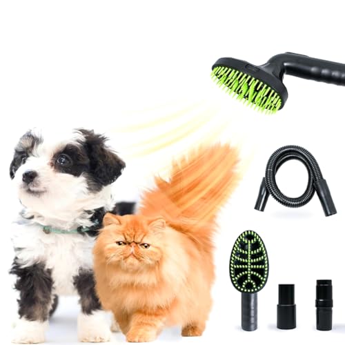 Suoumwa Vakuumbefestigungshund -Pflege -Kit mit Schuppenbürsten und Verlängerungsschlauch für Alle Runden Staubsaugerreiniger von Suoumwa