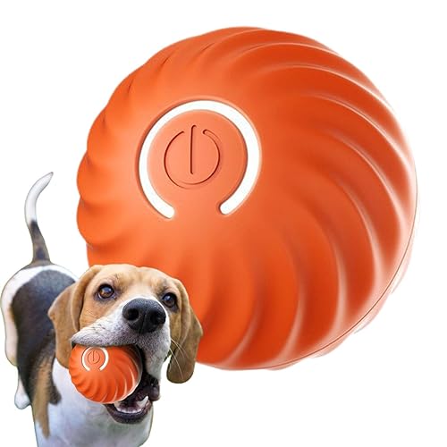Supatmul interaktive Hundespielzeugbälle, 360° drehbare Automatisch Beweglicher HüpfballHundespielzeuge mit LED-Licht, USB-Aufladung, interaktiver Katzenspielzeugball, Haustierspielzeugball von Supatmul