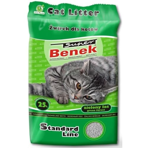 Certech Super Benek Standard Green Forest - Cat Litter Clumping 25 l (20 kg) von Guoml