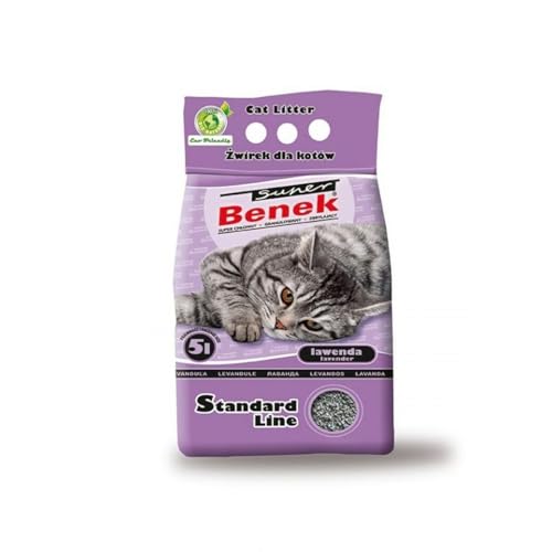 Super Benek Katzenstreu, Lavendel, 5 l von Super Benek