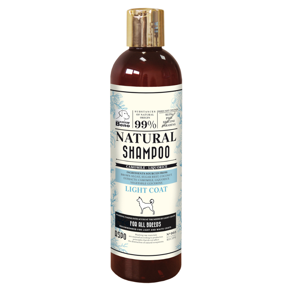 Super Beno Natürliches Shampoo für helles Fell - Sparpaket: 2 x 300 ml von Super Beno
