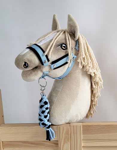 Seilhalteleine für Hobbypferd. Set ohne Pferd. Schwarzblau. Hobby Horse. von Super Hobby Horse