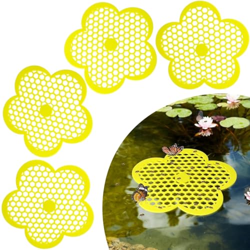 Super Idee 4er Set Schwimmende Insekten-Trinkbar - Bienen Rettungsinsel Wasserstelle Hummeln Landeplatz Insektentränke Wassertränke für Insekten Bienen von Super Idee