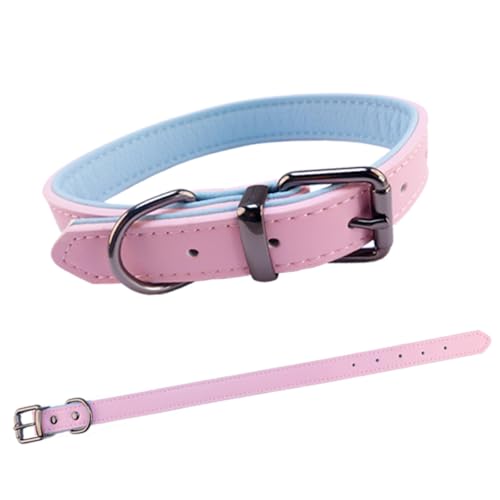 Premium Hundehalsband aus Leder, verstellbar, Rosa, modisches und elegantes Hundehalsband, bequem gepolstertes Hundehalsband für große Hunde Premium Hundehalsband aus Leder, verstellbar, Rosa, modisches und elegantes Hundehalsband, bequem gepolstertes Hundehalsband für große Hunde von SuperBuddy