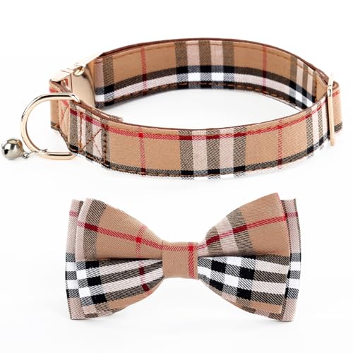 SuperBuddy Hundehalsband mit Fliege, verstellbares Haustierhalsband für Hunde mit Kunststoffschnalle, stilvolles Muster für kleine, mittelgroße oder große Jungen und Mädchen SuperBuddy Hundehalsband mit Fliege, verstellbares Haustierhalsband für Hunde mit Kunststoffschnalle, stilvolles Muster für kleine, mittelgroße oder große Jungen und Mädchen von SuperBuddy
