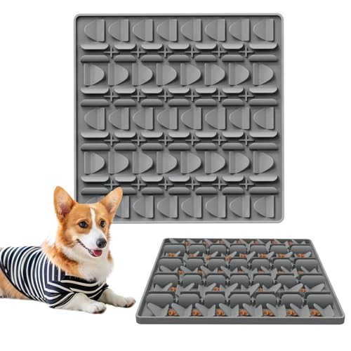 Schnüffelmatte für Hunde, Silikon Schnüffelmatte Hund Fütterungsmatte Slow Feeder, Fördert Natürliche Futtersuche Hund Schnüffelmatte, Stressabbau, Geruchstraining, Graben Spielzeug für Alle Rassen von SuperDesign