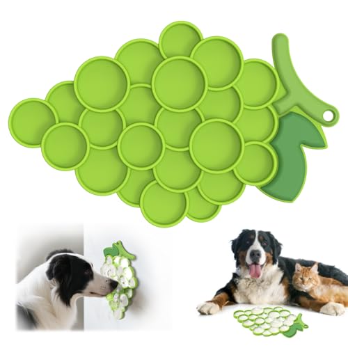 Superdesign Leckmatte für Hunde, Traubenförmige Hunde-Leckmatte mit Saugnäpfen, langsames Lecken für Angstlinderung und Langeweile, Hundespielzeug, um sie zu beschäftigen, ideal für Fellpflege und Superdesign Leckmatte für Hunde, Traubenförmige Hunde-Leckmatte mit Saugnäpfen, langsames Lecken für Angstlinderung und Langeweile, Hundespielzeug, um sie zu beschäftigen, ideal für Fellpflege und von SuperDesign