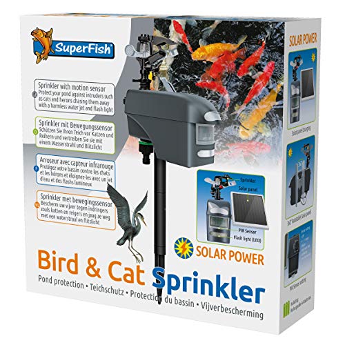 Superfish Vogel- & Katzen-Sprinkler, solarbetrieben, Reiherabschreckung von Superfish