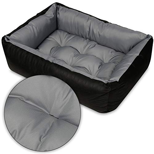 SuperKissen24. Hundebett Hundekorb Hundesofa Tierbett für Kleine, Mittlere und Grosse Hunde - Waschbar - Größe L - Grau von SuperKissen24.