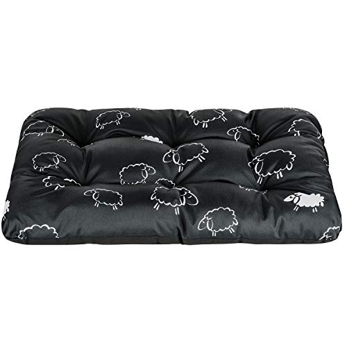 SuperKissen24. Hundebett Hundekissen Hundematratze Tierbett für Kleine, Mittlere und Grosse Hunde - Wasserdicht, Waschbar - Größe L - Schwarz und Grau - Schaf von SuperKissen24.