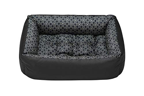 SuperKissen24. Hundebett Hundekorb Hundesofa Tierbett für Kleine, Mittlere und Grosse Hunde - Waschbar - Größe XL - Louis Black von SuperKissen24.