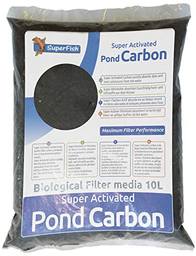 SuperFish 10 Liter Aktivkohle Carbon Filterkohle Filtermaterial für Teich und Aquarium Filter von onlyfly