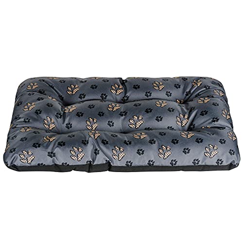 SuperKissen24. Hundebett Hundekissen Hundematratze Tierbett für Kleine, Mittlere und Grosse Hunde - Wasserdicht, Waschbar - Größe M - Schwarz und Grau - Pfoten SuperKissen24. Hundebett Hundekissen Hundematratze Tierbett für Kleine, Mittlere und Grosse Hunde - Wasserdicht, Waschbar - Größe M - Schwarz und Grau - Pfoten von SuperKissen24.