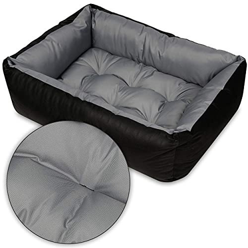 SuperKissen24. Hundebett Hundekorb Hundesofa Tierbett für Kleine, Mittlere und Grosse Hunde - Waschbar - Größe M - Grau von SuperKissen24.