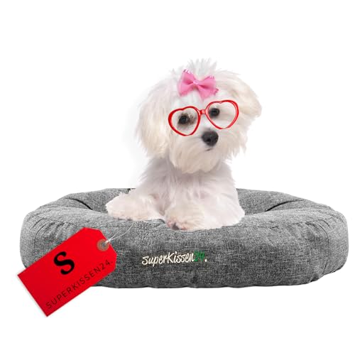 SuperKissen24. Hundebett für mittelgroße Hunde - wasserdichtes Katzenbett - Hundekörbchen aus kratzfestem Material - antiallergisch und rutschfest - Hundebett S 45 cm x 12 cm Grau SuperKissen24. Hundebett für mittelgroße Hunde - wasserdichtes Katzenbett - Hundekörbchen aus kratzfestem Material - antiallergisch und rutschfest - Hundebett S 45 cm x 12 cm Grau von SuperKissen24.