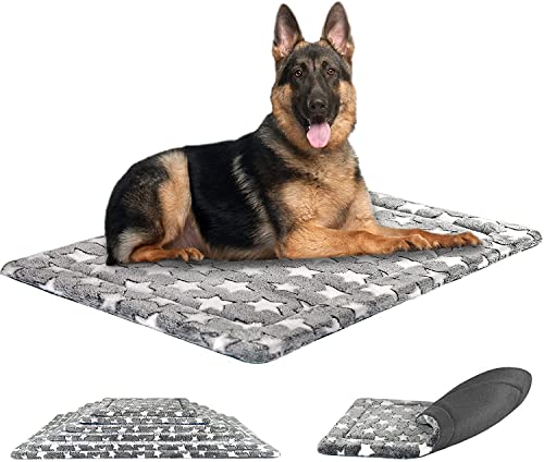 SuperKissen24. Hundematte, Katzenmatte - Reversibel Hundebett für Mittlere/Grosse Hund - Bett für Hunde und Katze - Katzenbett - Flauschig Hundedecke - Waschbar Hundematratze - 120x80 cm Sterne von SuperKissen24.