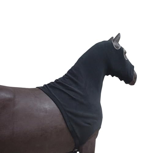 Pferdekapuze mit Fleece-Futter, dehnbar, mit Reißverschluss, Größe L, Schwarz Pferdekapuze mit Fleece-Futter, dehnbar, mit Reißverschluss, Größe L, Schwarz von Supertool