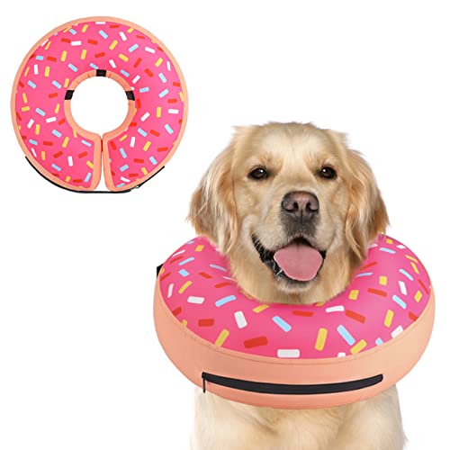 Supet Aufblasbares Hundehalsband, Alternative nach Operationen, Hundehals-Donut-Halsband, Erholung, E-Halsband, weicher Hundekegel für kleine, mittelgroße und große Hunde von Supet