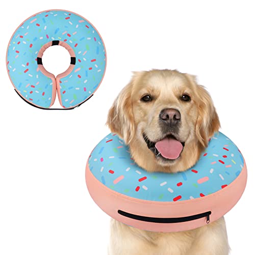 Supet Aufblasbares Hundehalsband, Alternative nach Operationen, Hundehals-Donut-Halsband, Erholung, E-Halsband für neutrale, weiche Hundekegel für kleine, mittelgroße und große Hunde von Supet