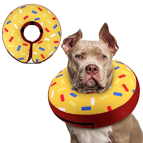 Supet Aufblasbares Hundehalsband, Alternative nach Operationen, Hundehals-Donut-Halsband, Erholung, E-Halsband für neutrale, weiche Hundekegel für kleine, mittelgroße und große Hunde von Supet