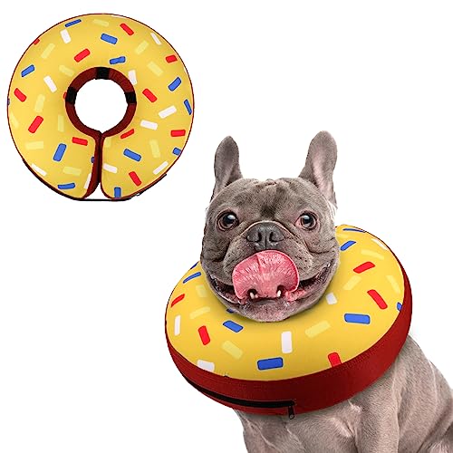 Supet Aufblasbares Hundekegel-Halsband Alternative nach Operationen, Hundehalsband, Donut-Halsband, Genesungs-E-Halsband, weicher Hundekegel für kleine, mittelgroße und große Hunde von Supet