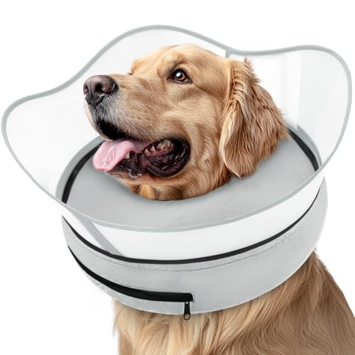 Supet Erhöhtes aufblasbares Hundehalsband, um das Lecken zu stoppen, weiche Alternative für Hundekegel nach Operationen, Hundehalsband, Donut-Halsband für kleine, mittelgroße und große Hunde Supet Erhöhtes aufblasbares Hundehalsband, um das Lecken zu stoppen, weiche Alternative für Hundekegel nach Operationen, Hundehalsband, Donut-Halsband für kleine, mittelgroße und große Hunde von Supet