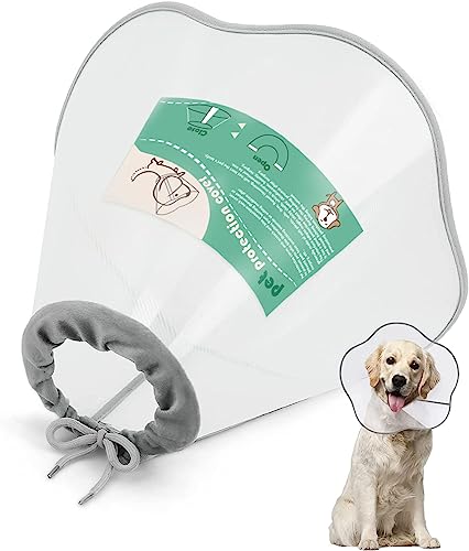 Supet Halskrause für Hunde & Katzen,Leckschutz Hund Schutzkragen Hund, Halskragen Halskrause für Hund Katze (Weiß XS) von Supet