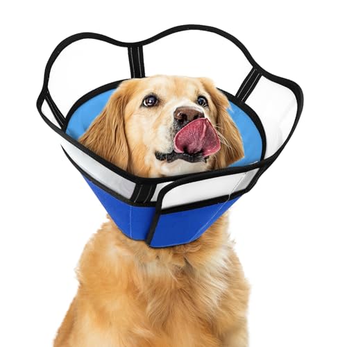Supet Halsband für Haustiere Schutzhalsband Kegelhalsbänder aus Kunststoff von Supet