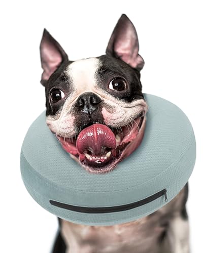 Supet Halskrause Hund, Aufblasbares Halskrause für Hunde und Katzen Alternative Nach der Operation, Einstellbar Bequem Schutzkragen von Supet