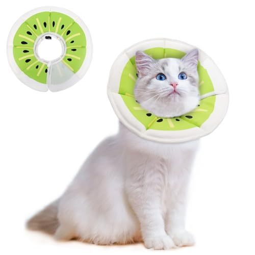 Supet Halskrause Katze,Einstellbarer Halskrause Katze Halsband,Wiederherstellung Halsband Weich Kragen Cone Nach Operation und Verletzungen für Welpen, Kleine Hunde und Katzen von Supet