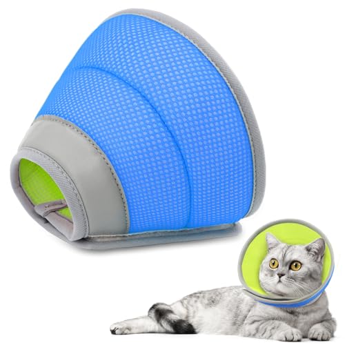 Supet Halskrause Katze,Einstellbarer Halskrause Katze Halsband,Wiederherstellung Halsband Weich Kragen Cone Nach Operation und Verletzungen für Welpen, Kleine Hunde und Katzen… von Supet