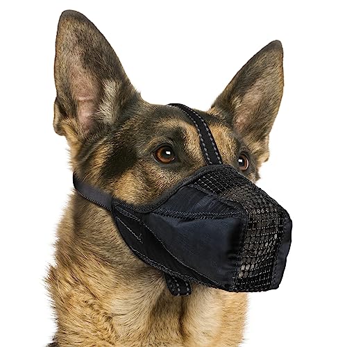 Supet Hund Maulkorb, Soft Mesh No Barking Pet Maulkörbe für kleine, mittlere, große Hunde, atmungsaktiv trinkbar Hund Maulkorb einstellbar Welpen Maulkorb zu verhindern von Supet