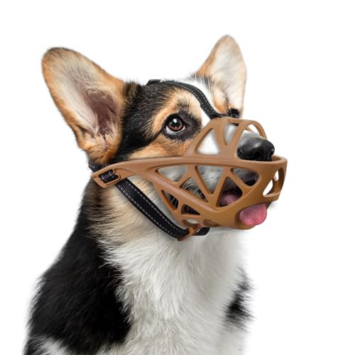 Supet Hund Maulkorb Hund Maulkörbe Atmungsaktives Netz und strapazierfähiges Nylon Hund Maulkorb mit Verstellbarer Schlaufe und weiches Pad Hundetraining Maulkorb von Supet