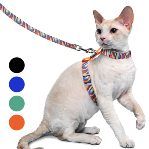 Supet Katzengeschirr und Leine, ausbruchsicher Katzenweste für kleine große Katzen, verstellbare Katzenhalsbänder, Geschirre und Leinen zum Gehen, leichtes Kätzchengeschirr Orange Supet Katzengeschirr und Leine, ausbruchsicher Katzenweste für kleine große Katzen, verstellbare Katzenhalsbänder, Geschirre und Leinen zum Gehen, leichtes Kätzchengeschirr Orange von Supet