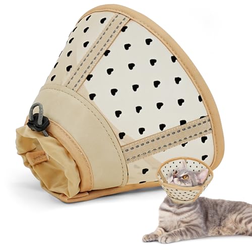 Supet Weiches Air-Mesh-Katzenhalsband, verstellbar, atmungsaktiv, leicht, kratzfest (M) von Supet